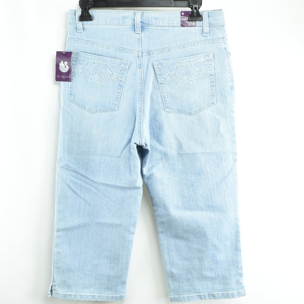 Gloria Vanderbilt 10 P  Denim Capris Stretch NWT - Picture 4 of 8